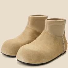 复古靴子女2025秋季新款休闲平底内增高短靴女圆头小众百搭时装靴