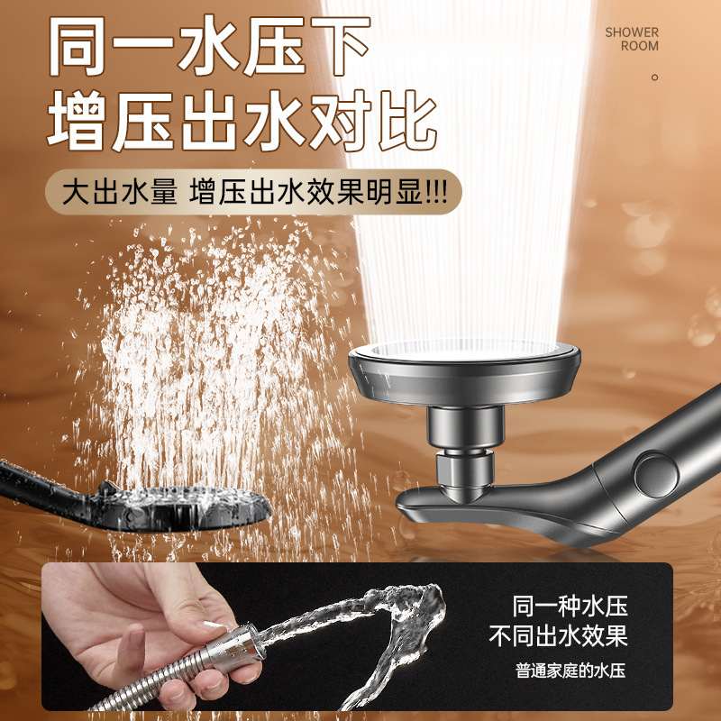 回転可能なシャワーヘッド、調節可能なエルボ、小型家庭用シャワーヘッド、超加圧、大噴水シャワーヘッド|undefined