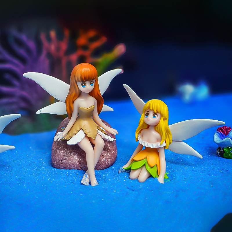 Nueva decoración de paisaje de hadas de las flores, decoración flotante de acuario de moda, regalo de escritorio, hadas transfronterizas