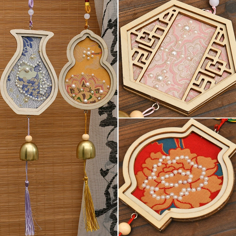 Pendant, wooden handle, materials set, handmade, Birthday gift