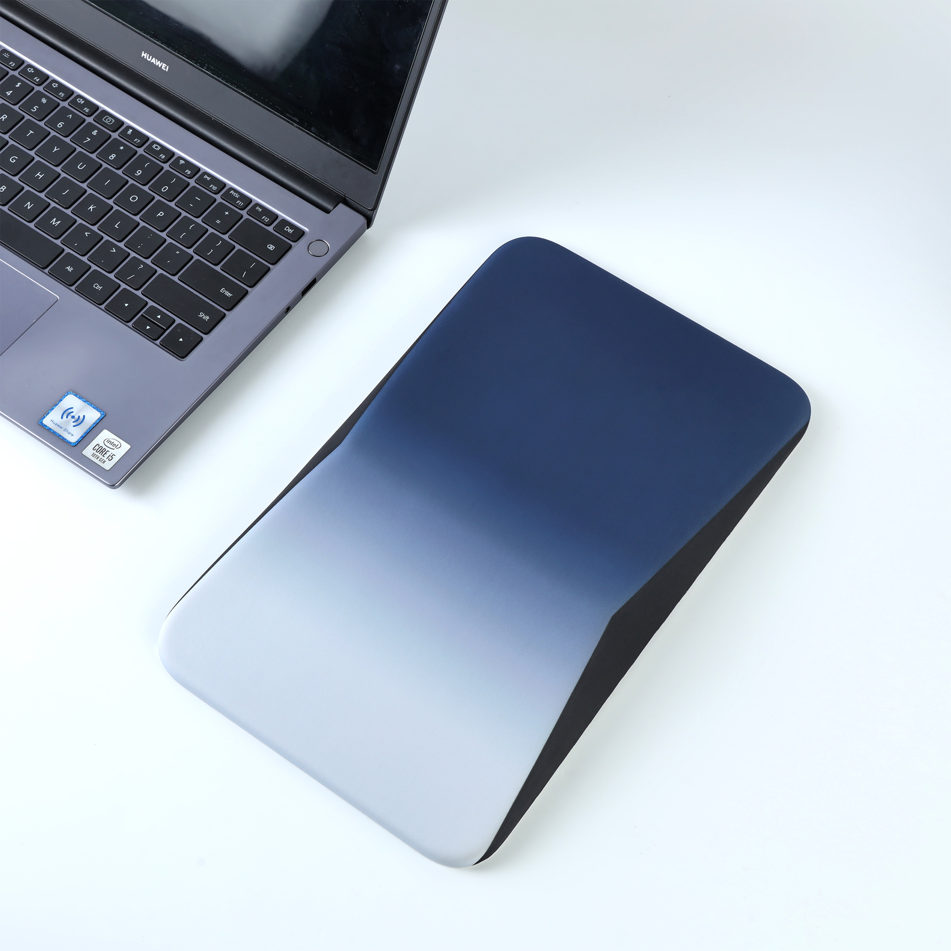 Alfombrilla de ratón de espuma viscoelástica con base de silicona, antideslizante, para escritorio, oficina, de alta calidad, con diseño de seda de leche