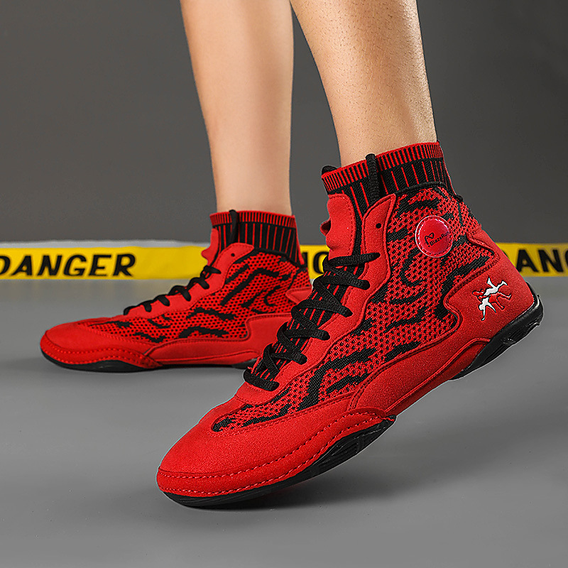 Zapatos de lucha profesional, zapatos de boxeo transfronterizos clásicos, zapatos Sanda, zapatos de lucha, zapatos de lucha, zapatos de entrenamiento de boxeo para hombres y mujeres
