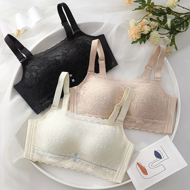 859#馒头杯抹胸加厚文胸性感蕾丝防走光聚拢调整型内衣厂家