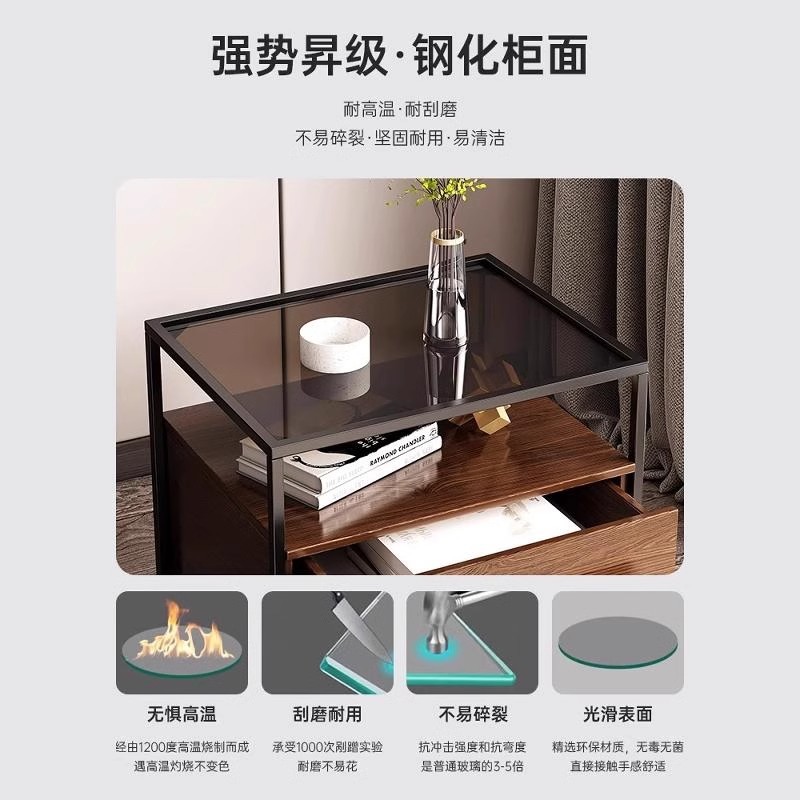 Mesa de cabecera nueva simple moderna lujosa alta sensación de cabecera gabinete de almacenamiento del dormitorio simple estante de cabecera