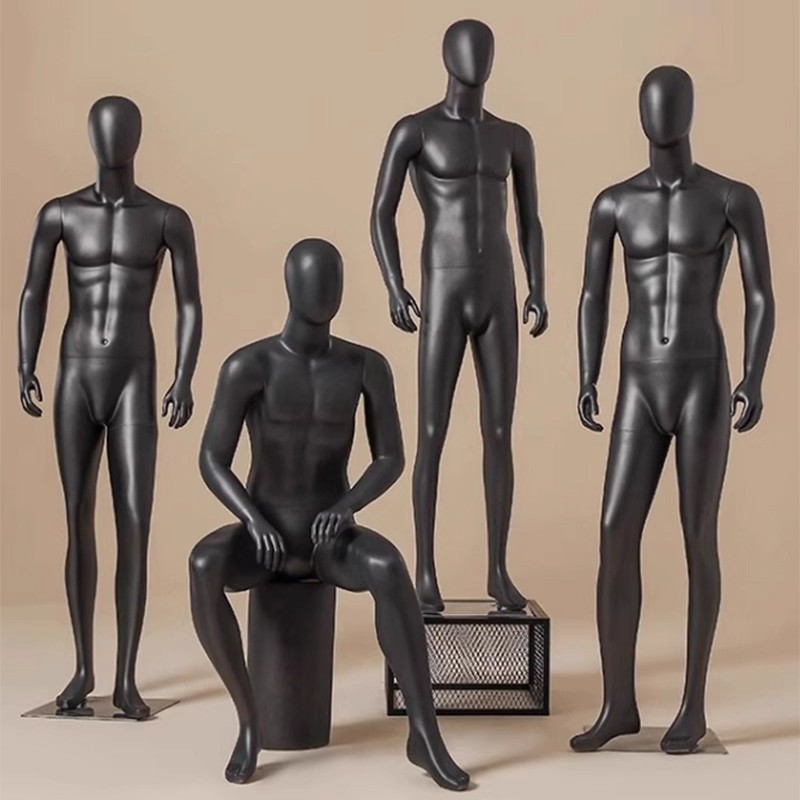 Yu Shang modelo masculino de fibra de vidrio de cuerpo completo maniquí tienda de ropa muñeca muñeca estante de exhibición