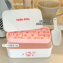 ハローキティ猫製氷皿型食品グレード家庭用ソフトシリコーンかわいい漫画アイスボックス自家製アイスキューブアーティファクト