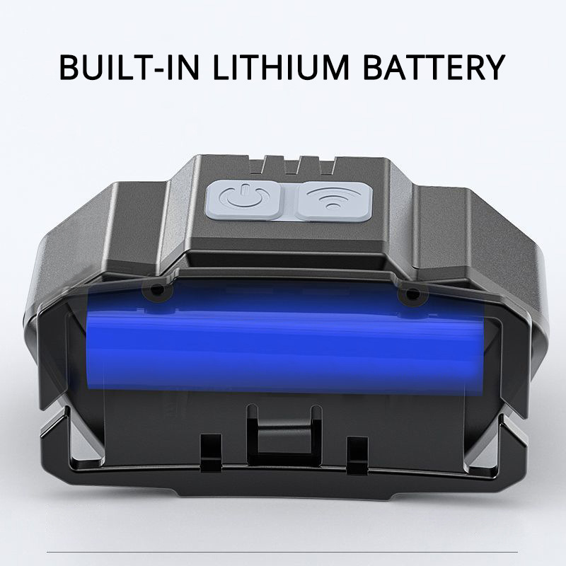 Transfronteriza fuerte faro de luz al aire libre LED linterna montada en la cabeza luz roja recargable mini Faro de inducción de pesca al por mayor