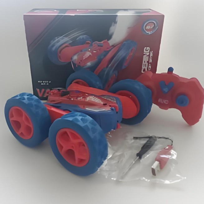 Auto de control remoto transfronterizo 2025 spray de doble brazo carro de juguete oscilante araña europea y americana doble cara a la deriva de luces de truco