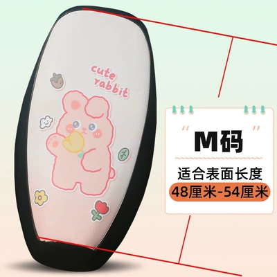 Electric car cushion, Seat Cover Thickened Battery Car - waterproof-leather-cartoon-cute-rabbit-m-size-grass-green