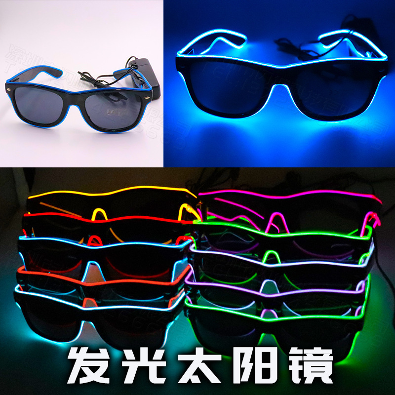 En stock gafas luminosas gafas de sol Festival concierto BOLA DE Navidad decoración atmósfera creativa diseño en stock