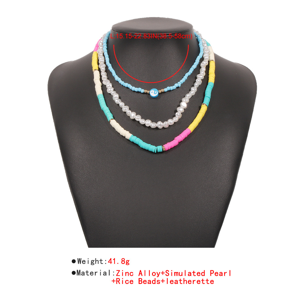 Collar Multicapa De Perlas De Color Bohemio display picture 4