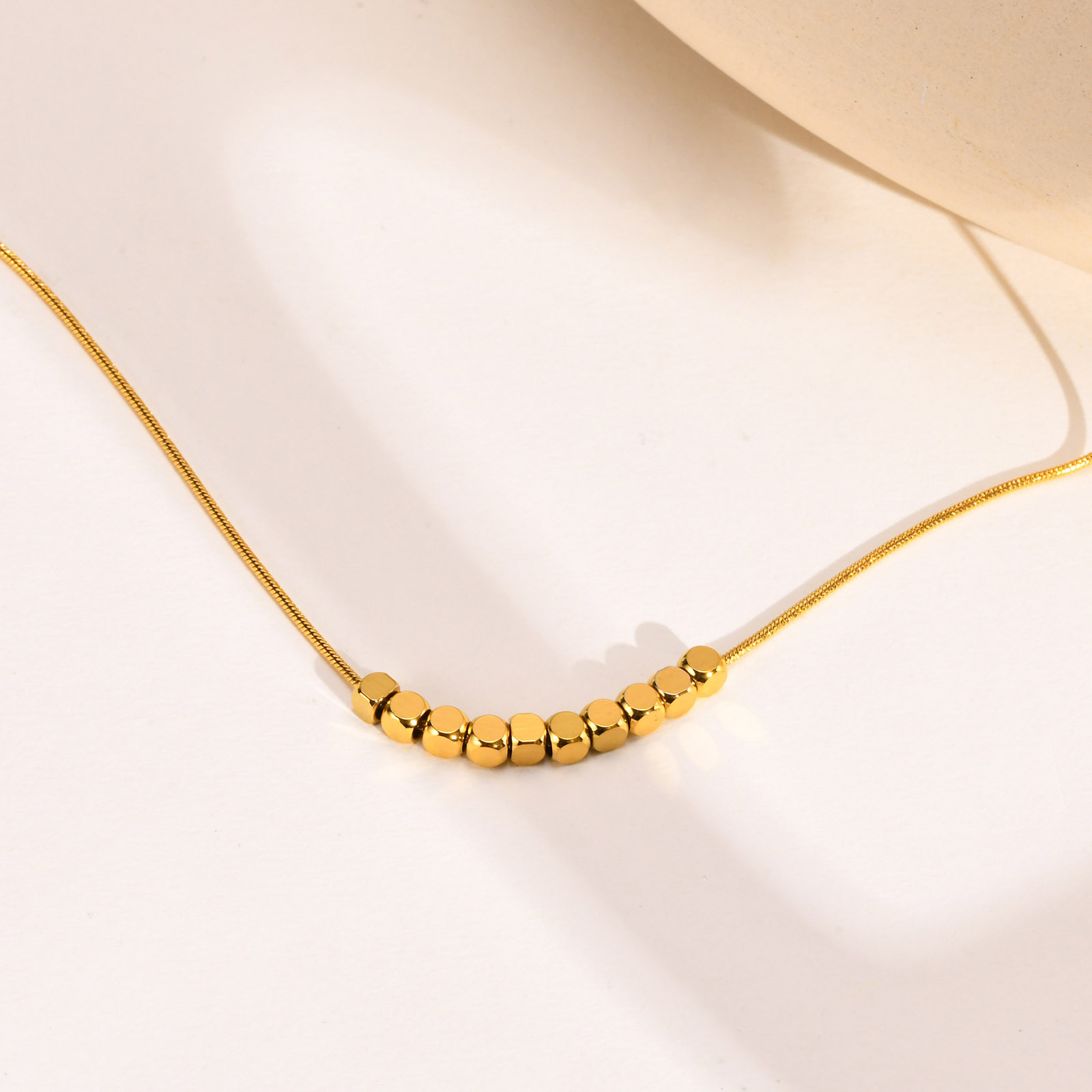 Fashion Solid Color Titanium Steel Plating Necklace 1 Piece