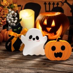 国境を越えた新製品かわいい幽霊ハロウィーン装飾木製階層トレイ装飾テーブルブランド装飾3点セット
