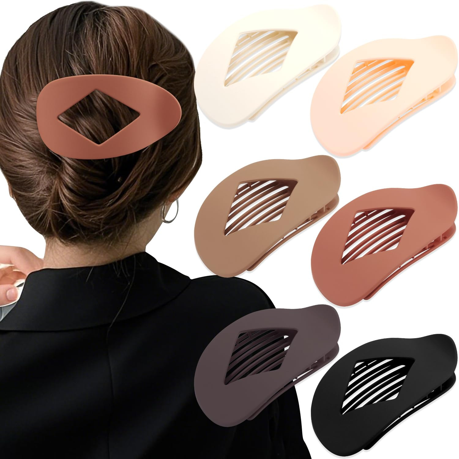 La nueva horquilla de diamante plano para PC, la parte posterior de la cabeza, la pinza para el cabello, el diseño curvo, el temperamento de la pinza de tiburón, los accesorios para el cabello image 20