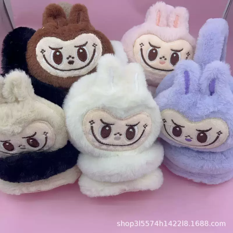 Мультяшный милый плюшевый кролик, наушники для учеников начальной школы, детские ушанки для согрева ушей, тренд сезона