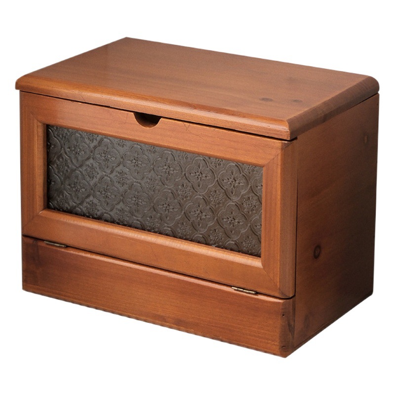 Nueva caja de almacenamiento de escritorio, gabinete de almacenamiento de cosméticos para el hogar, retro de madera, de gran capacidad, caja de cosméticos de madera maciza para escritorio