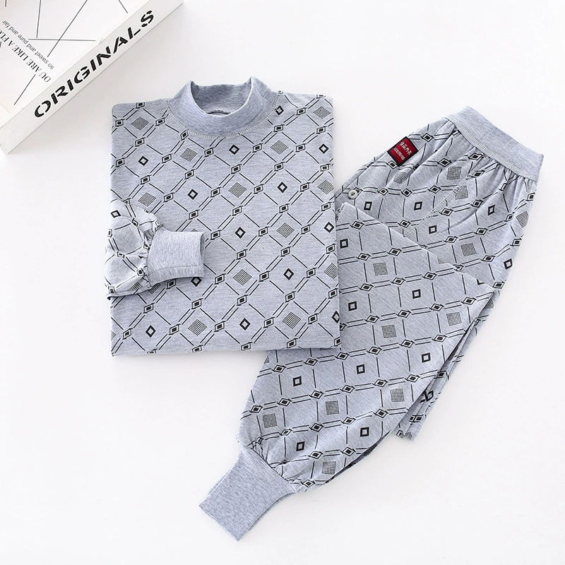 Мужское нижнее белье костюм удобный для людей среднего возраста тонкий теплый нижний свиток мужской папа нижнее белье мужское осеннее платье осенние брюки