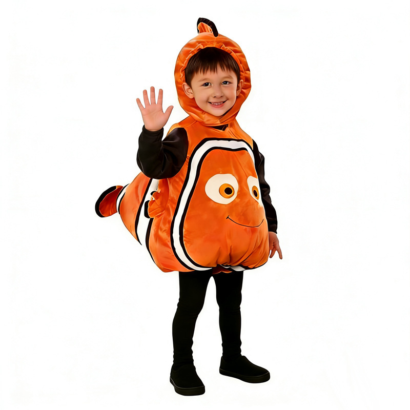 Nemo Clownfish Costume Anime Finding Nemo Yellow Fish Role-Playing Halloween Party Performance Costume Nemo
