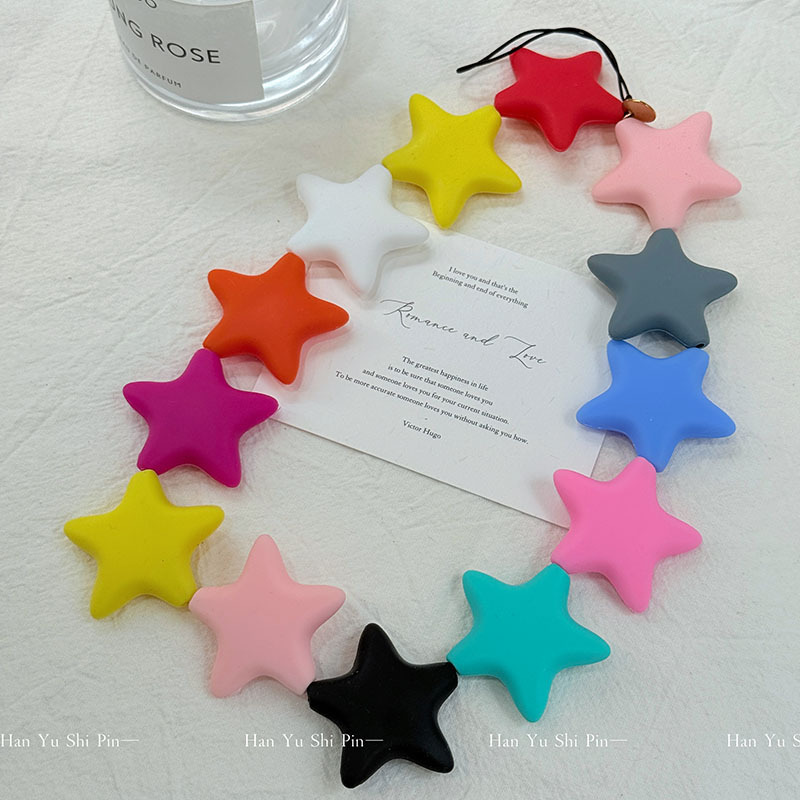 Niche Designer Ins Colorful Dopamine Pentagram Phone Bag Pendant Personality Exaggerated Camera Lanyard