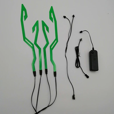 Luminous Strip Internet Celebrity Helmet | Motorcycle Safety Supplies - green-usb-charging