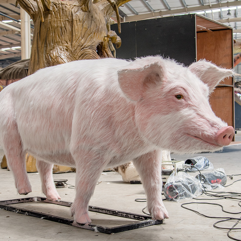 大型仿真猪景区游乐主题公园户外展览机械可动动物模型制作厂家