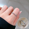 Tide, minimalistic ring stainless steel suitable for men and women, simple and elegant design, on index finger