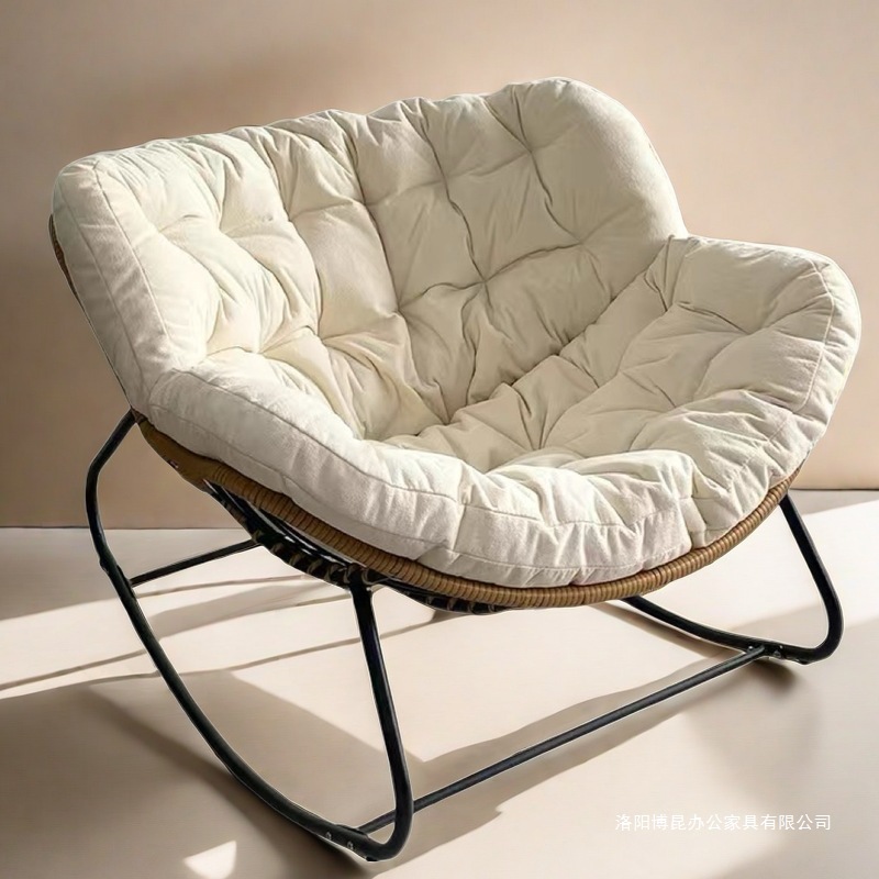 Bird's Nest Rocking Chair Cradle Light Luxury Rocking Chair Nordic Living Room Balcony Internet Celebrity Rattan Chair Rocking Chair Extra Large Adult Rocking Chair