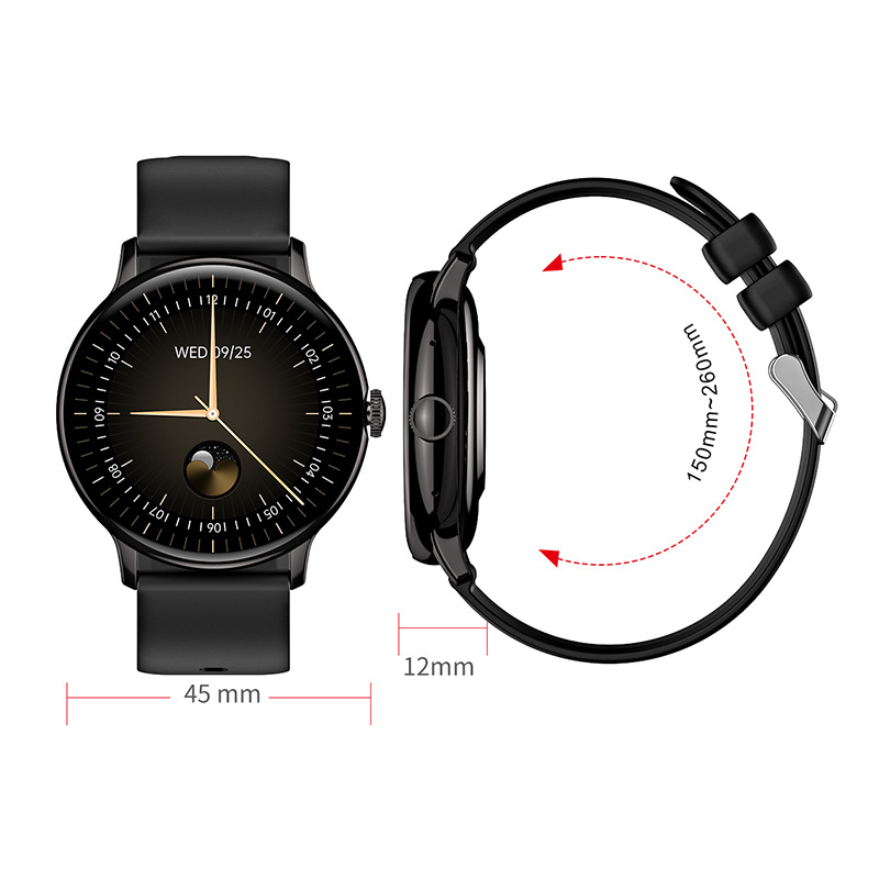 CY 500 reloj inteligente pantalla redonda Bluetooth llamada monitoreo de frecuencia cardíaca salud al aire libre ejercicio contador de pasos fábrica ahora image 5