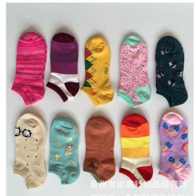 Calcetines al por mayor de la fábrica auto-venta de los hombres de las mujeres y del barco mezclado del color de los niños