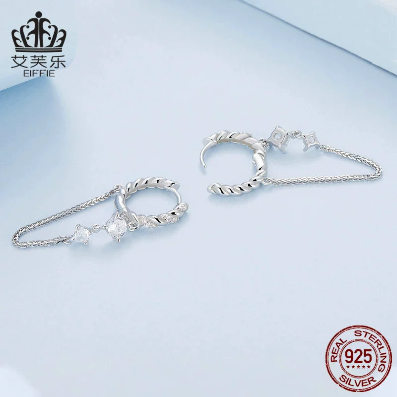 Genuine серьги, цирконий, изысканное украшение, европейский стиль