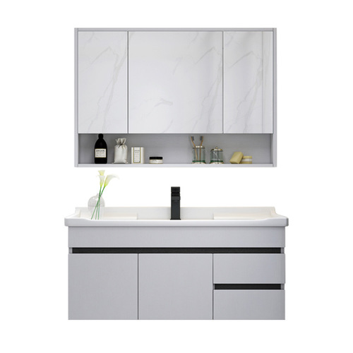 BB4C wholesale solid wood floor-to-ceiling bathroom cabinet combination paint-free environmentally friendly washbasin washbasin bathroom