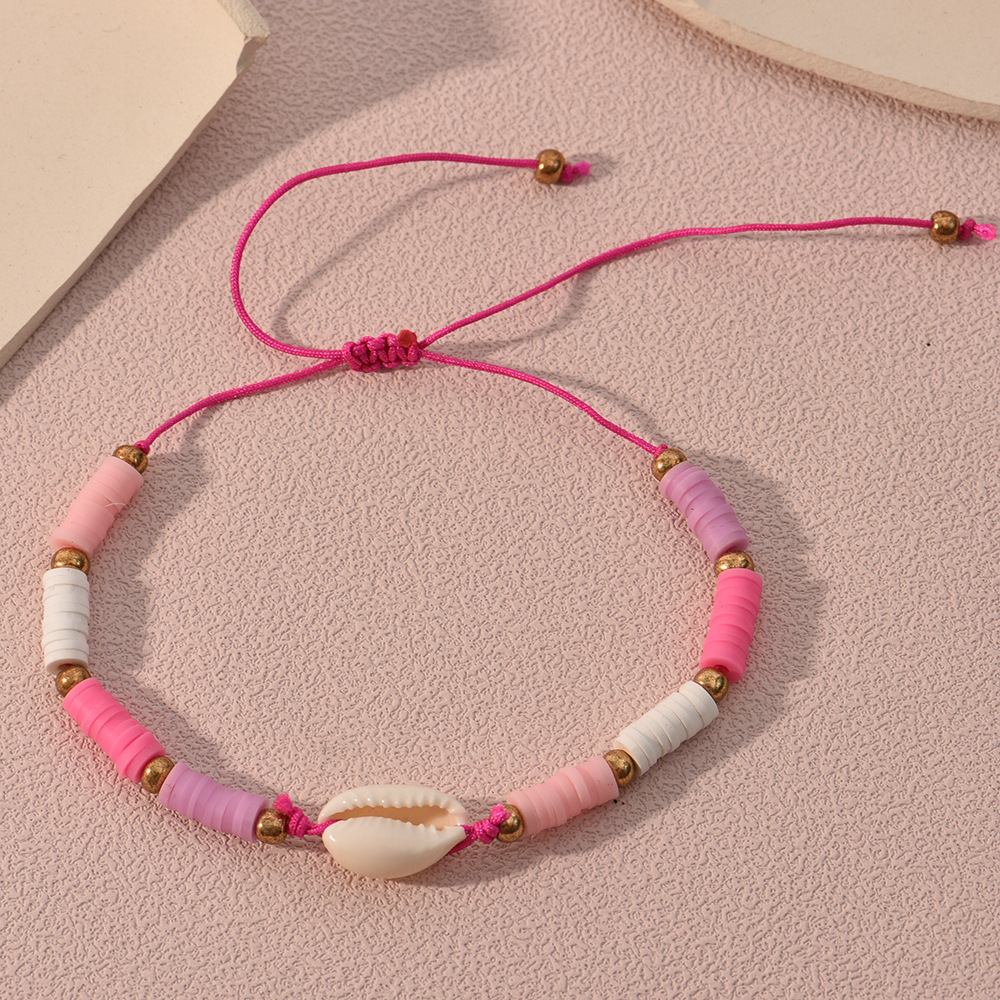 Ethnic Style Geometric Alloy Resin Beaded Shell Bracelets