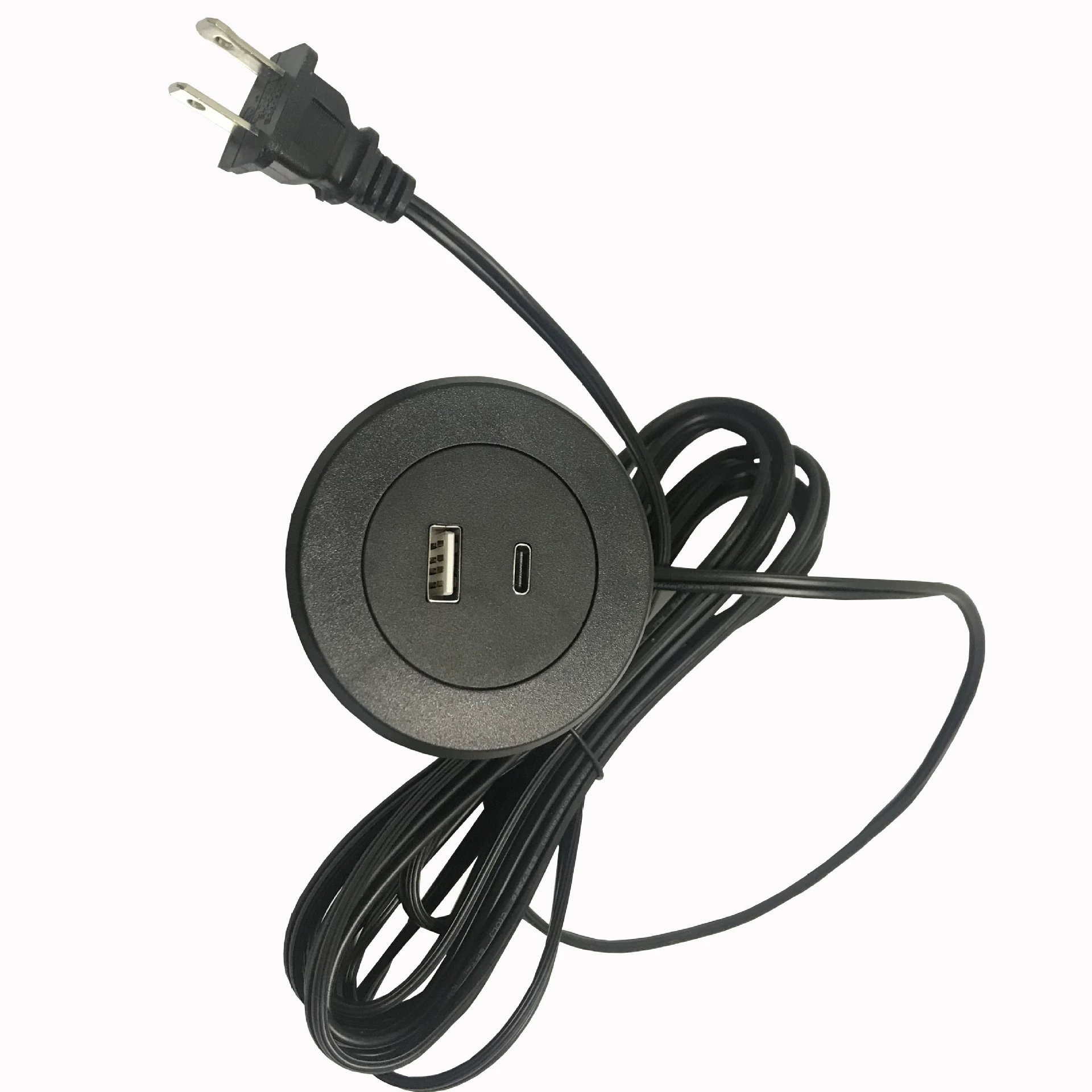 Американский круглый разъем USB+TYPE-C порт настольный американский встроенный офисный стол головной книжный шкаф линейка вставка офис специальный