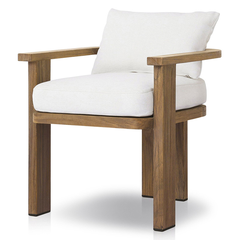 Mesa y silla de madera maciza al aire libre patio chalet silla de ocio mesa larga alojamiento residencial jardín al aire libre terraza tabla de teca
