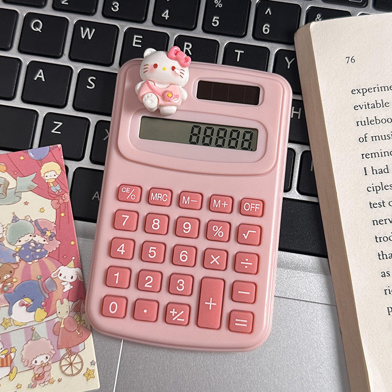 Calculadora de dibujos animados lindo creativo estudiante cultura de oficina producto de alto valor mini computadora portátil al por mayor