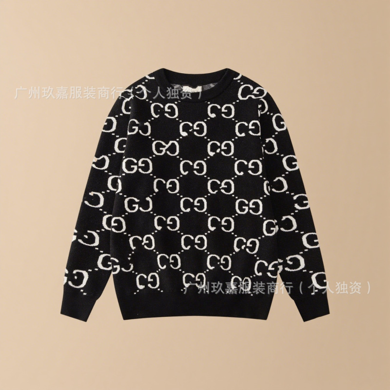跨境.正确版.驴家.G家.迪家25新款嵌花提花针织毛衣(高品）|undefined