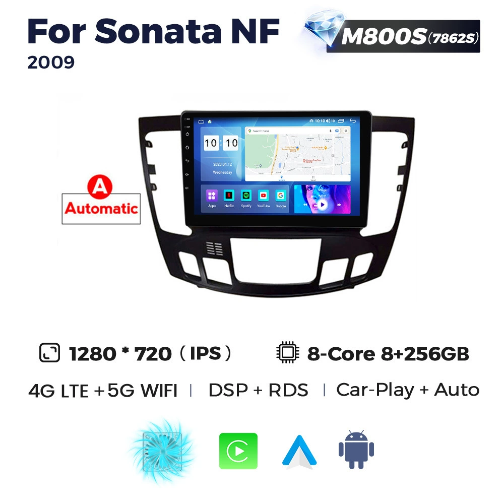Подходит для Hyundai Sonata NF 2009 Android большой экран центрального управления навигационное радио 8+256Г