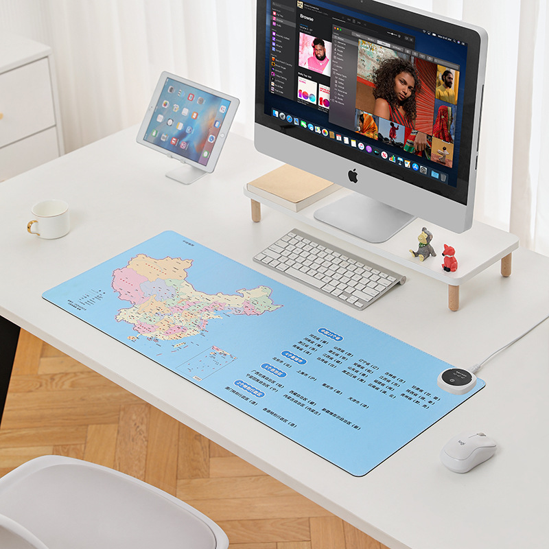 almohadilla de ratón de calefacción de oficina super grande computadora de escritorio impermeable almohadilla de mesa de calefacción dormitorio de estudiantes escribiendo tareas almohadilla de mesa caliente