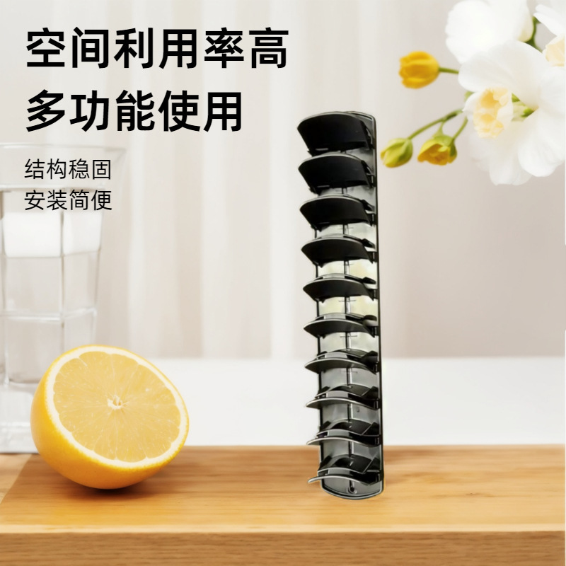 Cross-Border Hat Storage Rack, Wall-Mounted, No-Drill Storage with Spring Clips, Strong Adhesive Hat Storage and Display Rack for Home Use