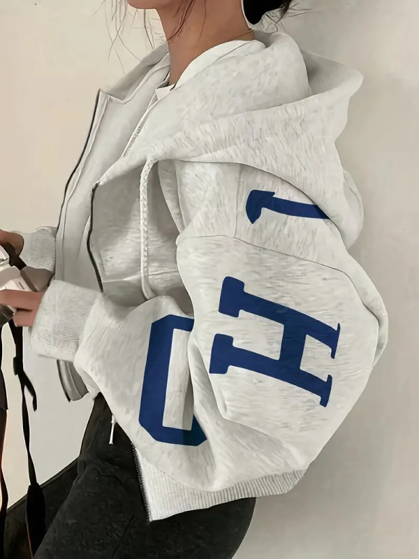 跨境新款男女拉链连帽衫蜘蛛 复古图案印花拉链上衣 运动衫卫衣|undefined