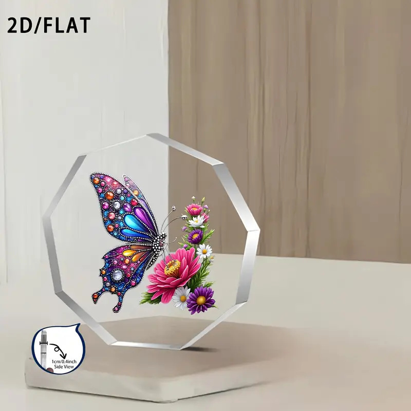 Amazon 新製品ホットセール透明九角形アクリル蝶飾りデスクトップ装飾工芸品テーブルセッティング|undefined