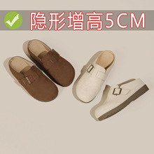 5cmС���������ߺ����Ƥ����ЬŮ�⴩��ͷ����һ�ŵ����˲���Ь