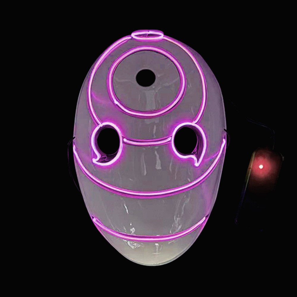 Máscara de Naruto brillante Uchiha con manchas de tierra A Fei escribe una máscara blanca de ojos de rueda cara completa cosplay cos