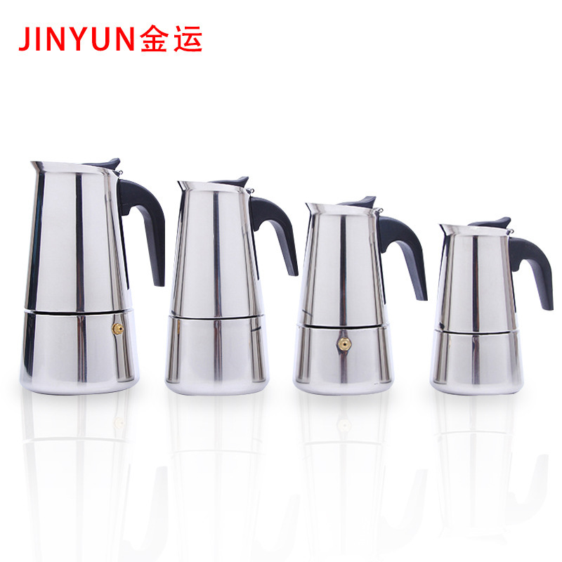 Cross-border stainless steel Italian mocha pot foreign trade hot European concentrated French coffee pot insulation kettle wholesale Cross-border stainless steel Italian mocha pot foreign trade hot European concentrated French coffee pot insulation kettle wholesale