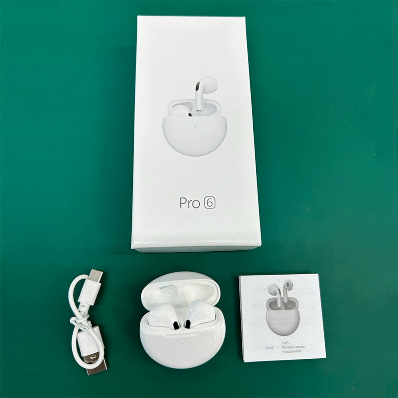 Bluetooth True Wireless Earbuds pro4, Extra-Long Stem, Charging Case, White Gift Box