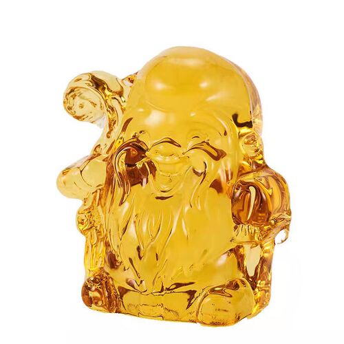 Factory direct sales crystal five-way God of Wealth, glass Jucai home decoration ornaments, opening gifts, living room decorations