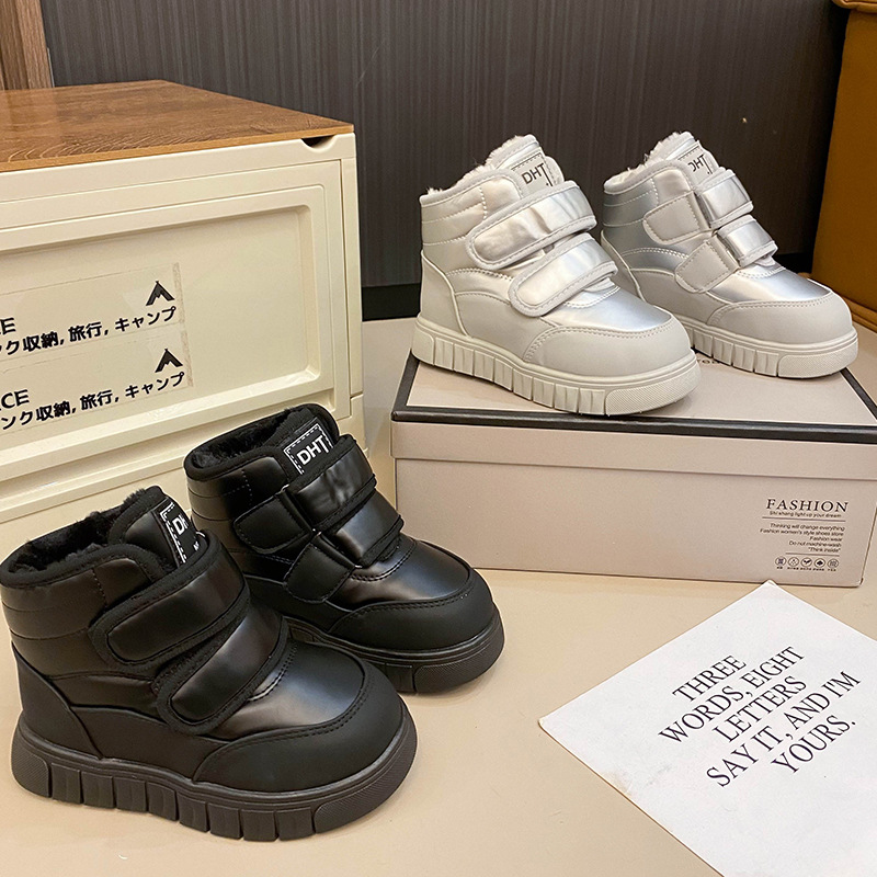 Botas de nieve para niños 2025 invierno nuevo terciero engrosado zapatos de algodón para niños y niñas, zapatos de algodón impermeables para niños mayores image 5