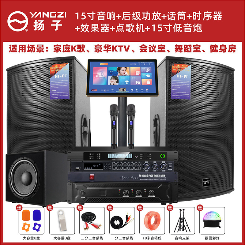 揚子ホームオーディオセットプロフェッショナルKTVセットホームシアターK歌バーステージパフォーマンスハイパワーホーム|undefined