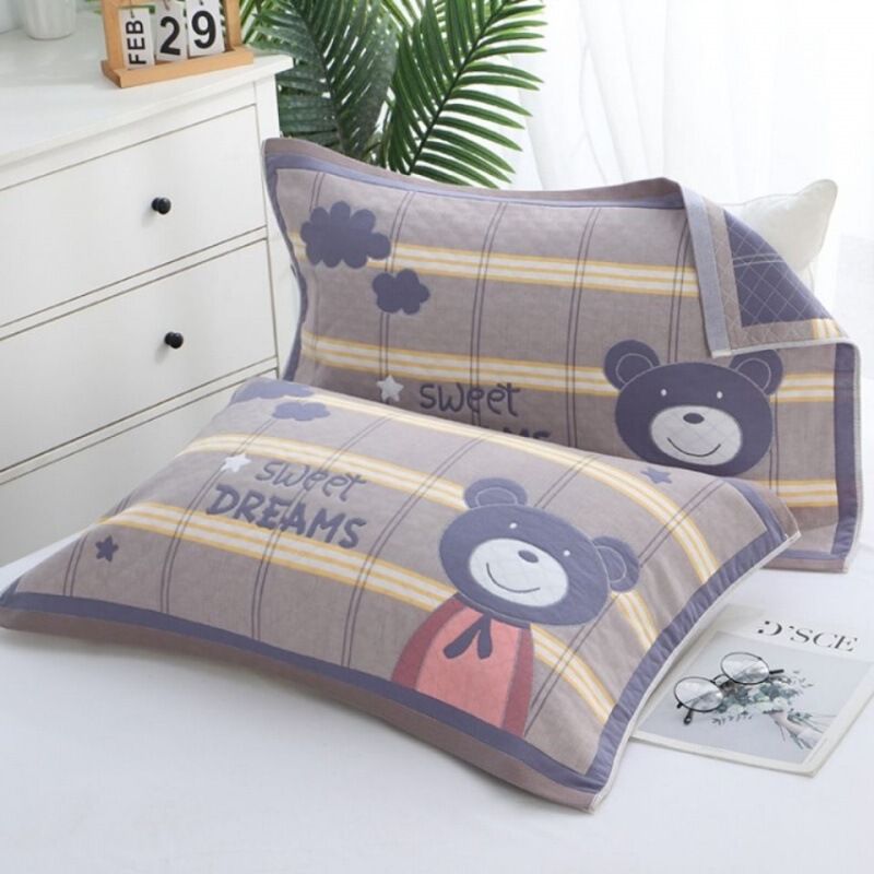 Gauze Pillow Towel Large Pair of Single Adult Thick Couple No Hair No Color Pillow Headscarf Gauze Pillow Towel Large Pair of Single Adult Thick Couple No Hair No Color Pillow Headscarf