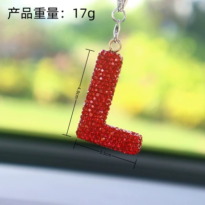 Amazon Clay Full Diamond Love | Car hanging - l-letter-car-pendant-big-red